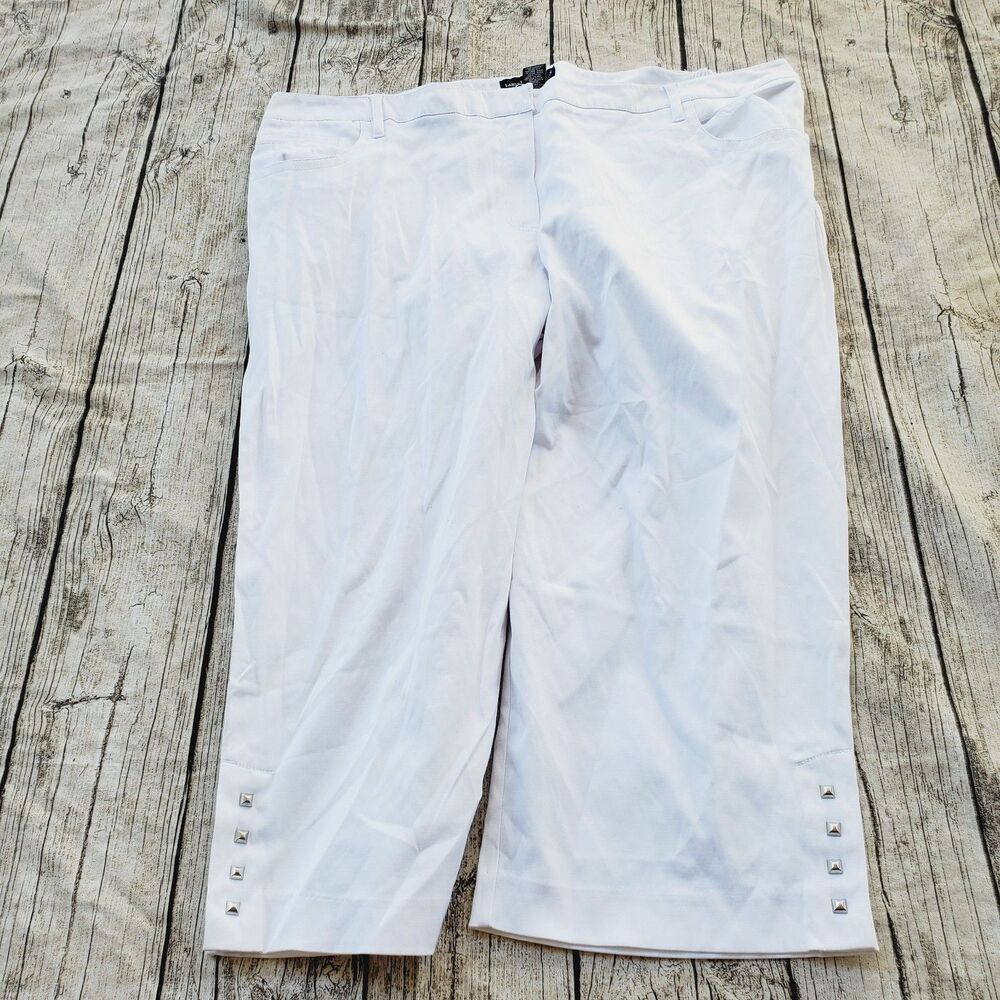 Larry Levine White Pants Size 24W
